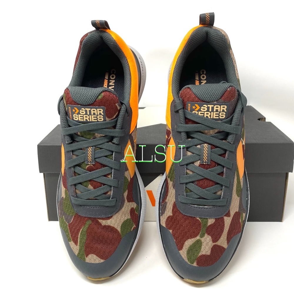 💖MEGA SALE💖Converse Men's  Canvas Low   Star Series Run OX Khaki Camo 166443C - Picture 4 of 11